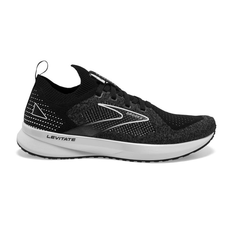 Brooks Womens Levitate Stealthfit 5 Energy Return Road Running Shoes - Black/Grey/White (172086-OFQ)